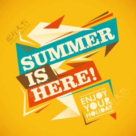 夏季semmer字体海报