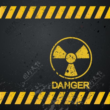 核危险警告牌矢量素材04