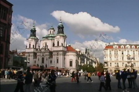 教堂的布拉格中欧股票视频视频免费下载