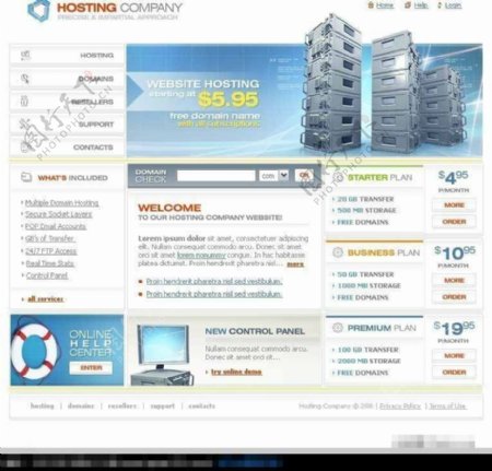网络服务商网站设计模板