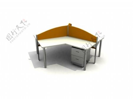 办公家具办公桌3d模型3d素材模板48