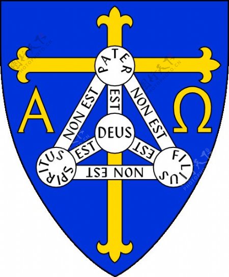 英国国教的教象征的trinidadincludes跨教区纹章阿尔法和欧米加而三一剪贴画盾
