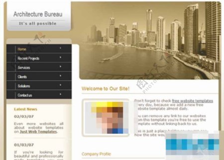 棕色的房地产企业网站模板