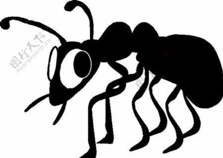 卡通蚂蚁剪影艺术剪辑