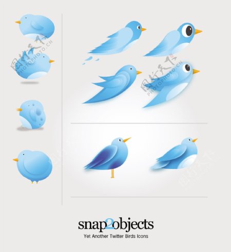 自由推特鸟类矢量图标