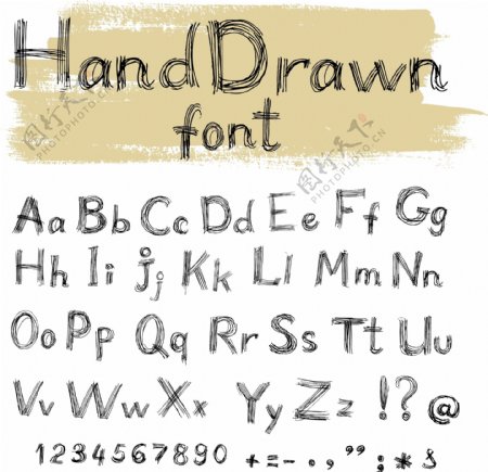 手写字母数字符号图片