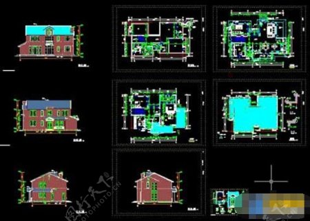 高档别墅住宅户型平面图CAD设计图纸