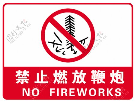 禁止燃放鞭炮标识牌图片