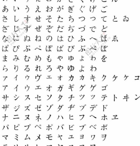 日文键盘字图片