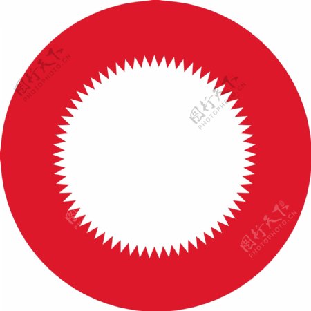 红色背景圆圈图标