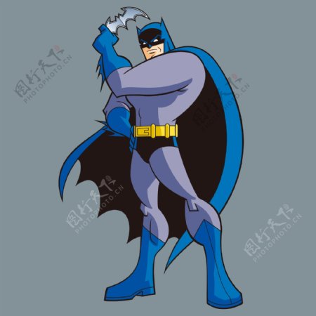 印花矢量图T恤图案卡通形象热门动画蝙蝠侠免费素材