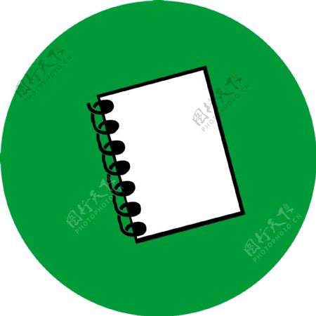 绿色背景笔记本图标