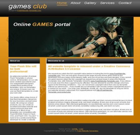 国外游戏创意网站模版