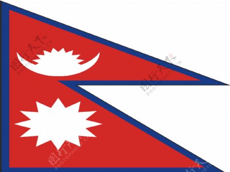 矢量尼泊尔国旗
