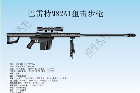 巴雷特M82A1狙击步枪图片