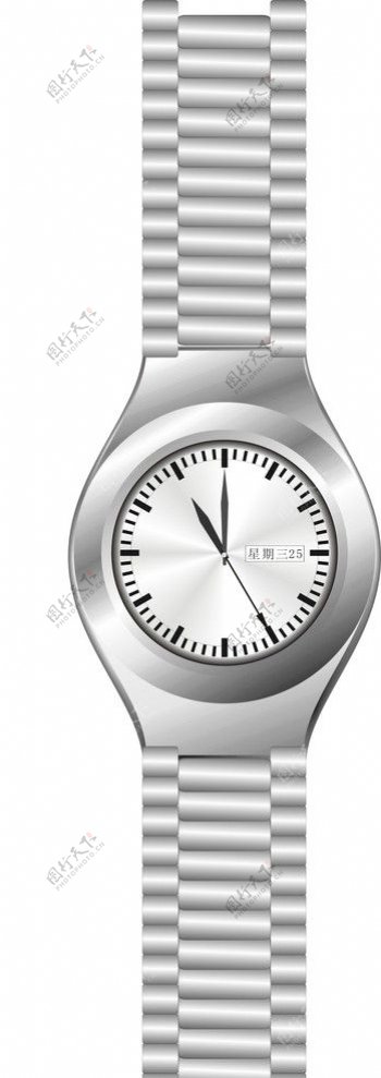 银色手表银色手表矢量图图片