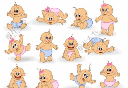 可爱卡通宝宝婴儿表情图片