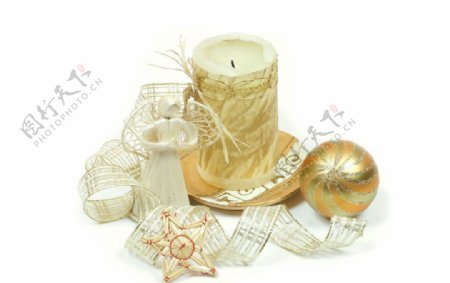 麻绳圣诞美女蜡烛背景图片