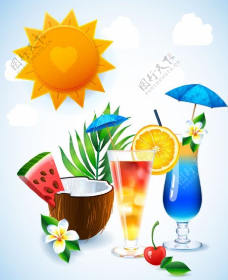 夏日饮品图片