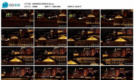 美国城市夜景航拍高清实拍视频素材
