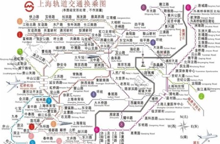 上海地铁图中英文名称表图片