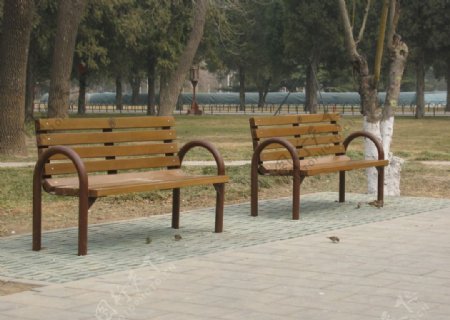 公园木椅图片