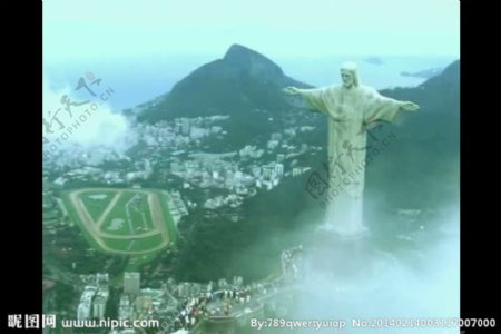 巴西雕像世界风光视频