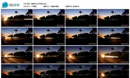 城市夜晚公路汽车高清实拍视频素材