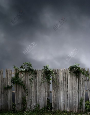木篱笆图片