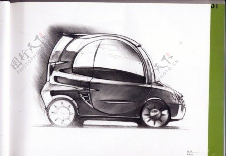 汽车素描手绘图片