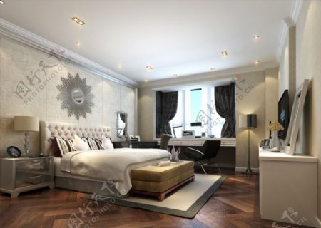 现代简约简欧时尚风格设计卧室图片