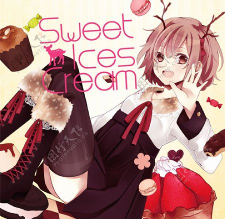 sweeticescream鹿角冰淇淋图片