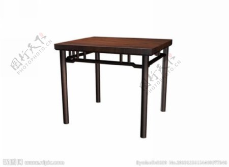中式桌子模型图片