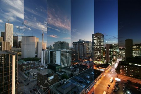 城市的日与夜图片