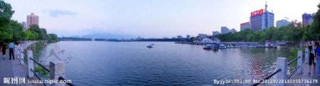 甘棠湖全景图片