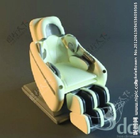 单人按摩座椅3DMAX模型图片