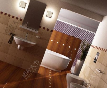 异域风格的卫浴场景素材图片