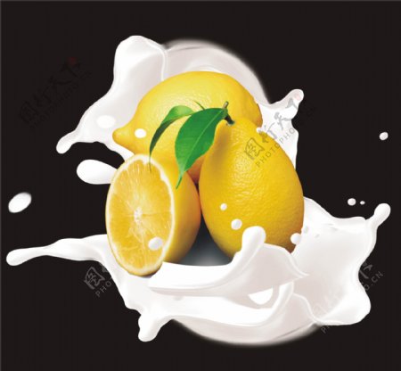 奶花鲜柠檬图片