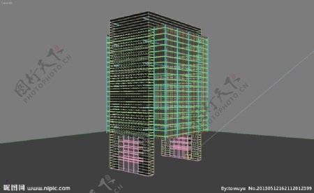 公建高层大楼模型图片
