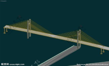 斜拉桥模型图片