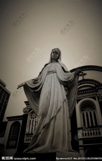 平安堂圣母像图片