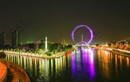 永乐桥夜景图片