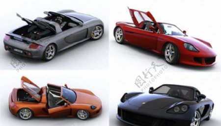 保时捷3D汽车模型图片