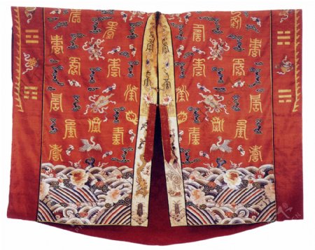 中国传统刺绣纹样龙袍图片