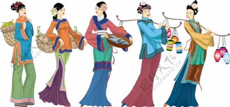 中国古代妇女形象图片