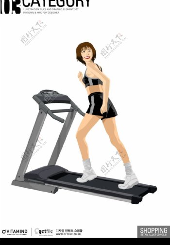 健身锻炼的女孩图片