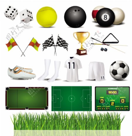 桌球足球素材图片