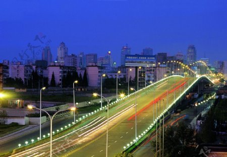 宁波柳汀立交桥夜景图片