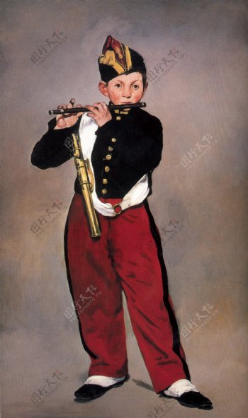 吹笛少年图片