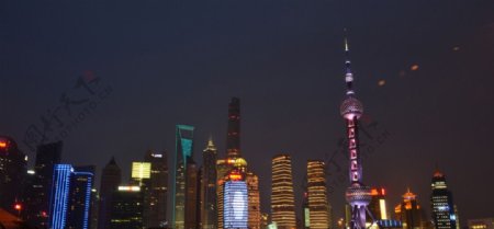 上海地标夜景图片
